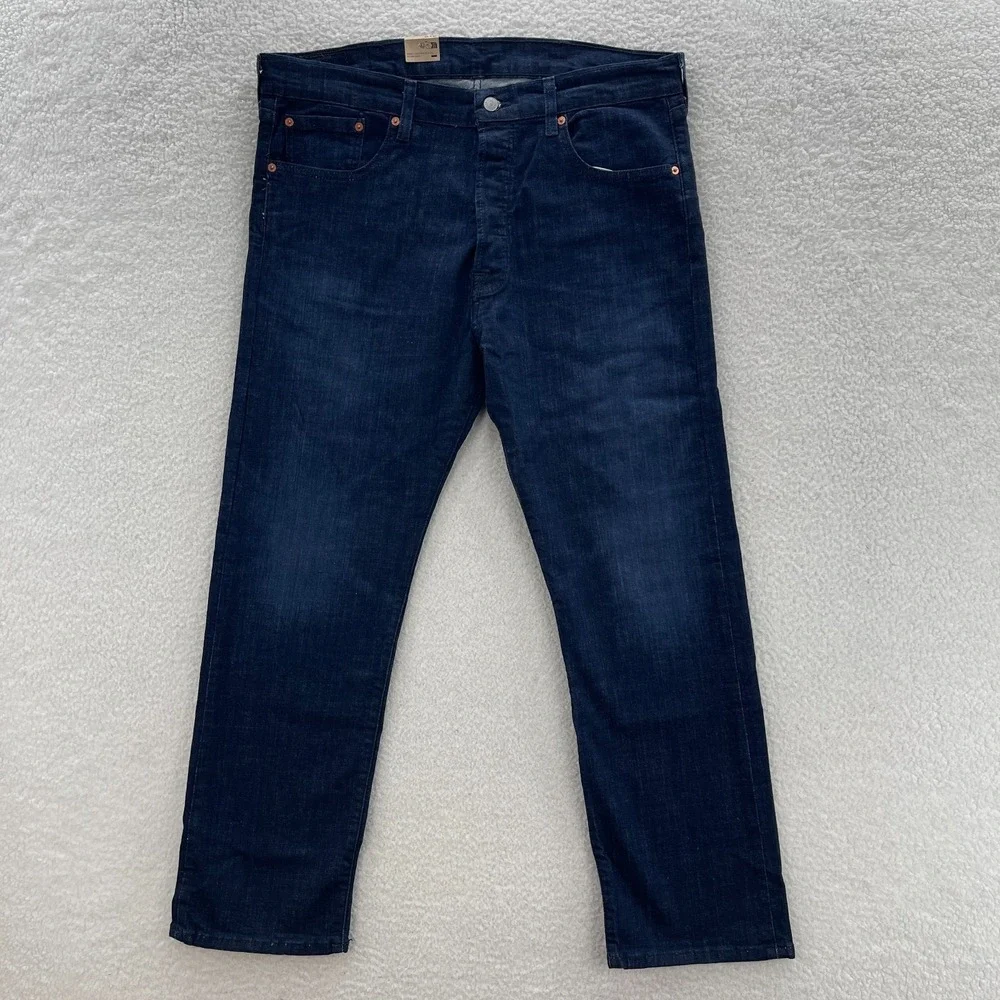 Levis 501 Jeans Mens 38x30 Blue Original Button Fly Dark Wash Grunge Cowboy 90s